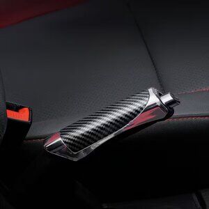 #610 [Car Interior Essential] Durable ABS & Carbon Fiber Finish Car Handbrake